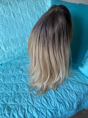 Blonde Ombre Clip-In Hairpiece - Natural to Light Blonde